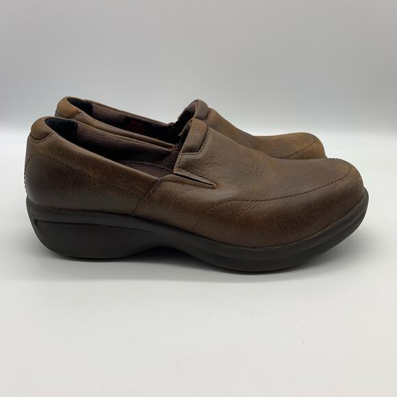 Red Wing Worx Womens 6 M Brown Slip on Leather Clog Support Cushion Steel Toe - Picture 4 of 13